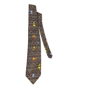 The Disney Store Winnie the Pooh Tie Tigger Eeyore Silk Vintage Paisley